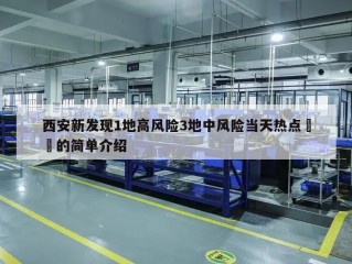 西安新发现1地高风险3地中风险当天热点㊙️的简单介绍