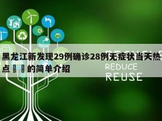 黑龙江新发现29例确诊28例无症状当天热点㊙️的简单介绍